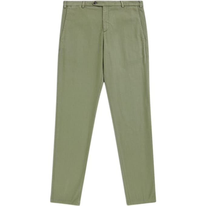 No Label Diego Cotton-linen Stretch Olive Größe: 46 | Maßgeschneiderte Hosen Outlet | Herren | Grün
