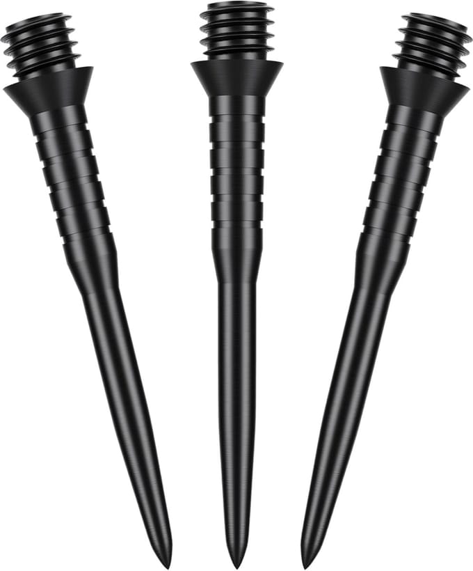 Set van 30 Stalen Dartpunten - Zwart, Universele Schroefdraad