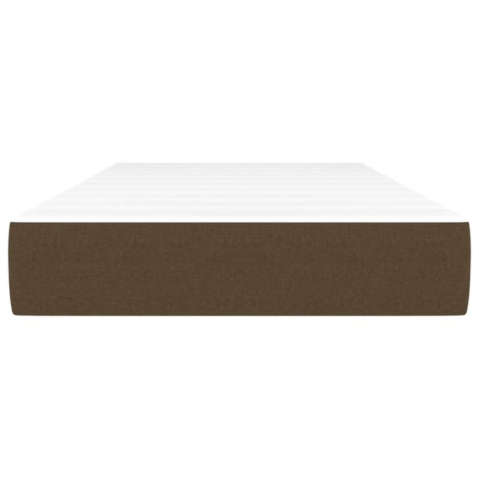 vidaXL - Pocketveringmatras - medium - 90x190x20 - cm - stof - donkerbruin