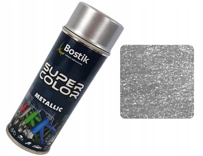 Bostik Super Color Serie - Universele Spuitlak - 400ml - Zilver - Sneldrogend