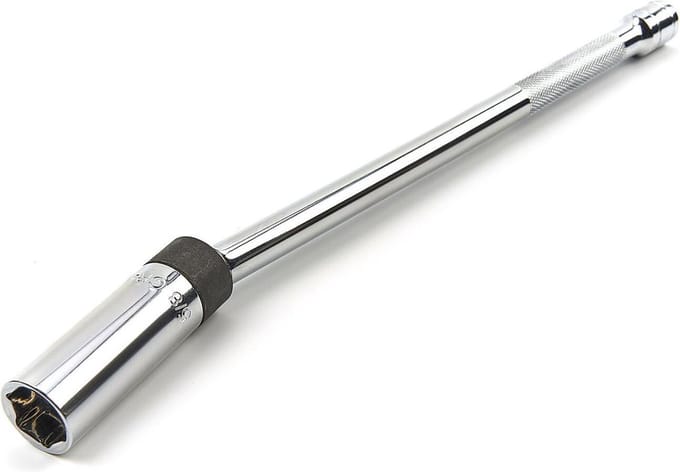 HBM bougiesleutel magnetisch met kniegewricht extra Lang 3/8 opname