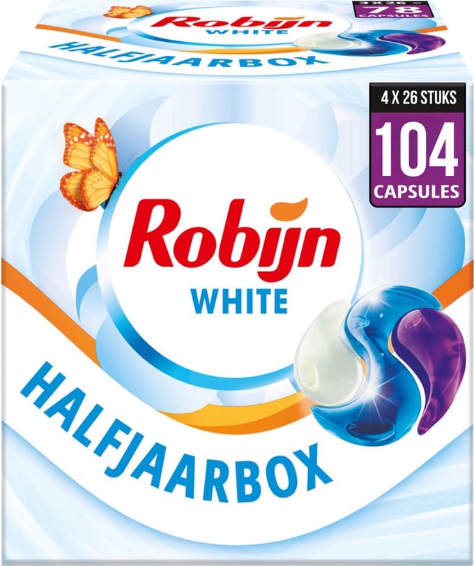 Robijn Stralend wit -​ 4 x 26 wasbeurten - Voordeelverpakking