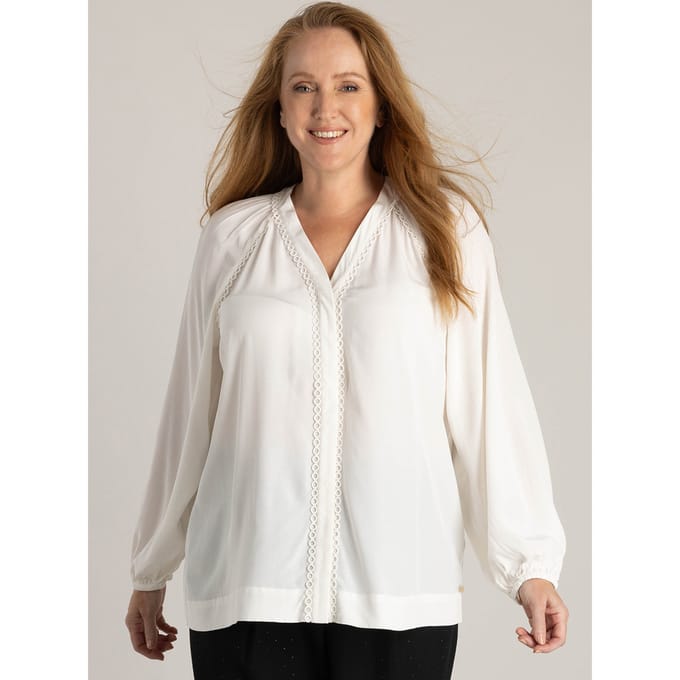 YEST CURVE Helma Tops - Winter White - maat X-0(44)