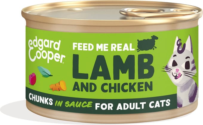 Edgard & Cooper Kattenvoer Chunks Lam - Kip 85 gr