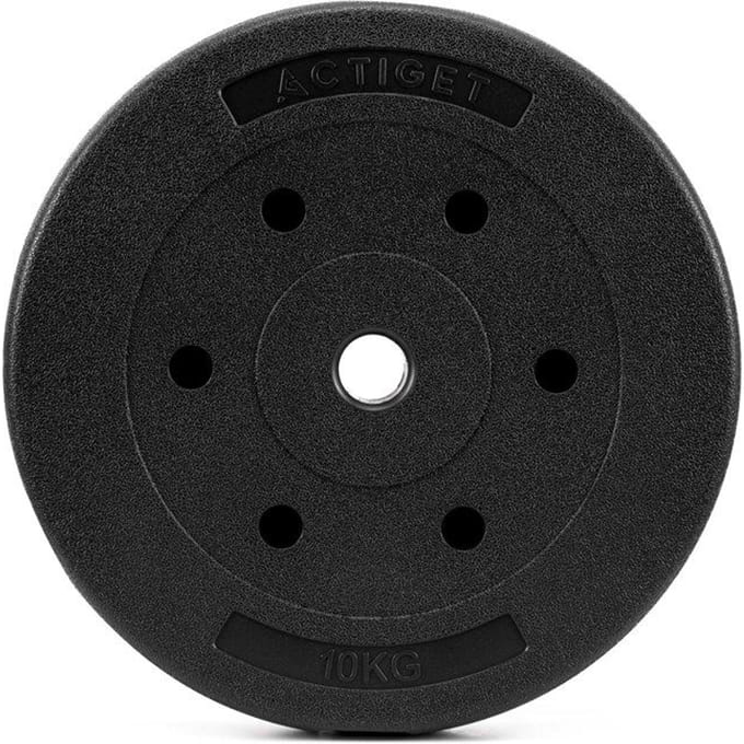 Actiget® Halterschijf | 1 x 10 kg | Kunststof | Zwart | 29 MM