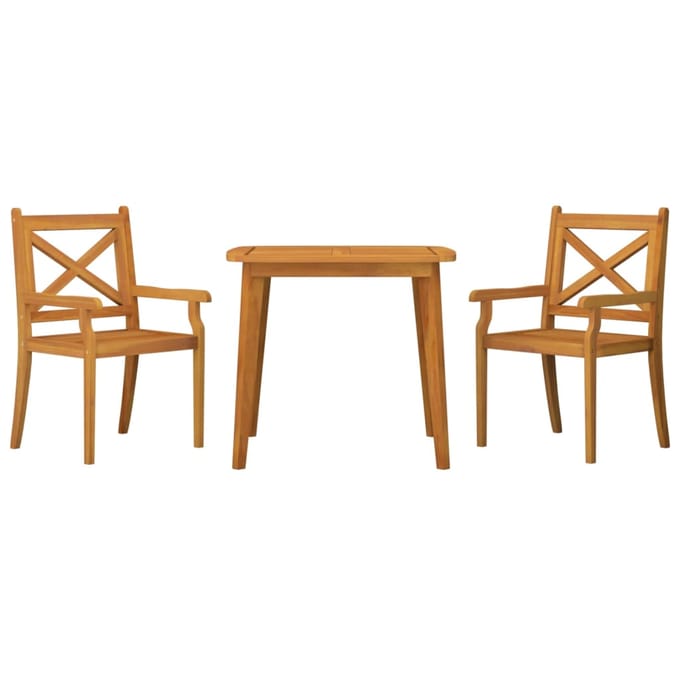 vidaXL - 3-delige - Tuinset - massief - acaciahout