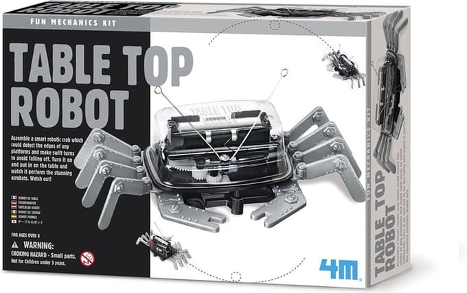 4M Wetenschap En Spel - Maak Je Eigen Tafelblad Robot - Bouwpakket - Kidzrobotix - 8 Jaar