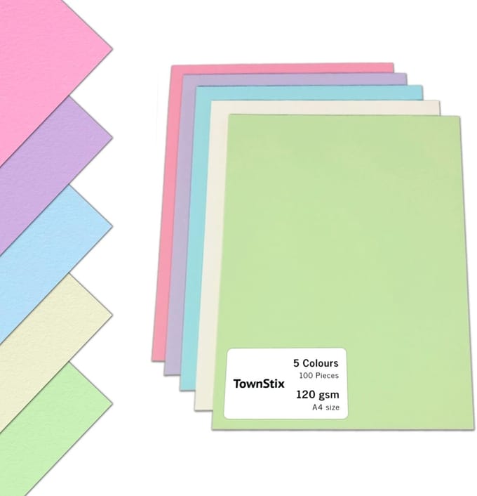 Dailygoody - Gekleurd Papier - A4 120 g/m² - voor Knutselen - 5