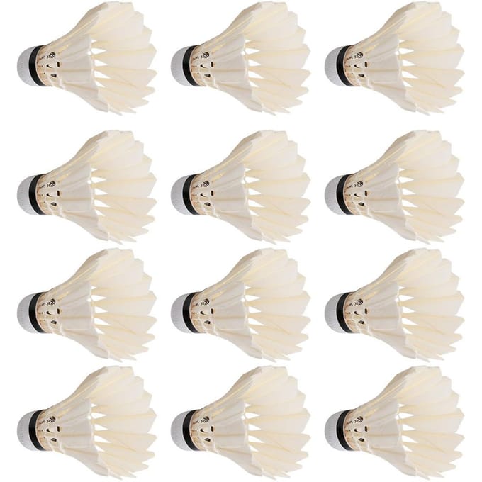 12 STUKS Eendenveren Badmintonballen Shuttlecocks Buiten Binnen Training Sport Oefening white