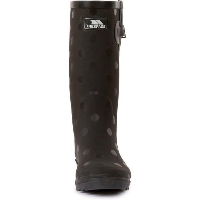 Trespass Dames/Dames Elena Polka Dot Wellington Boots (Zwart)
