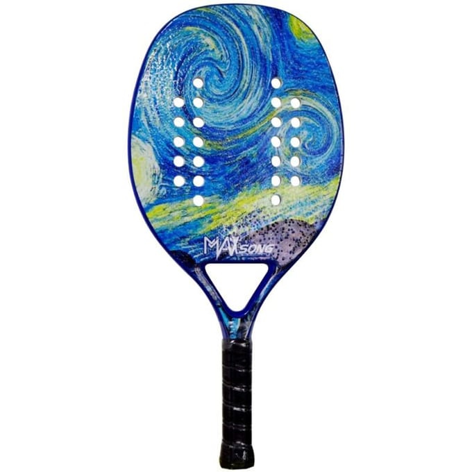 MAXSONG Carbon Strandracket Strandbal Sportracket Koolstofvezel Plaat Racket Rugzak Bedrukt Logo