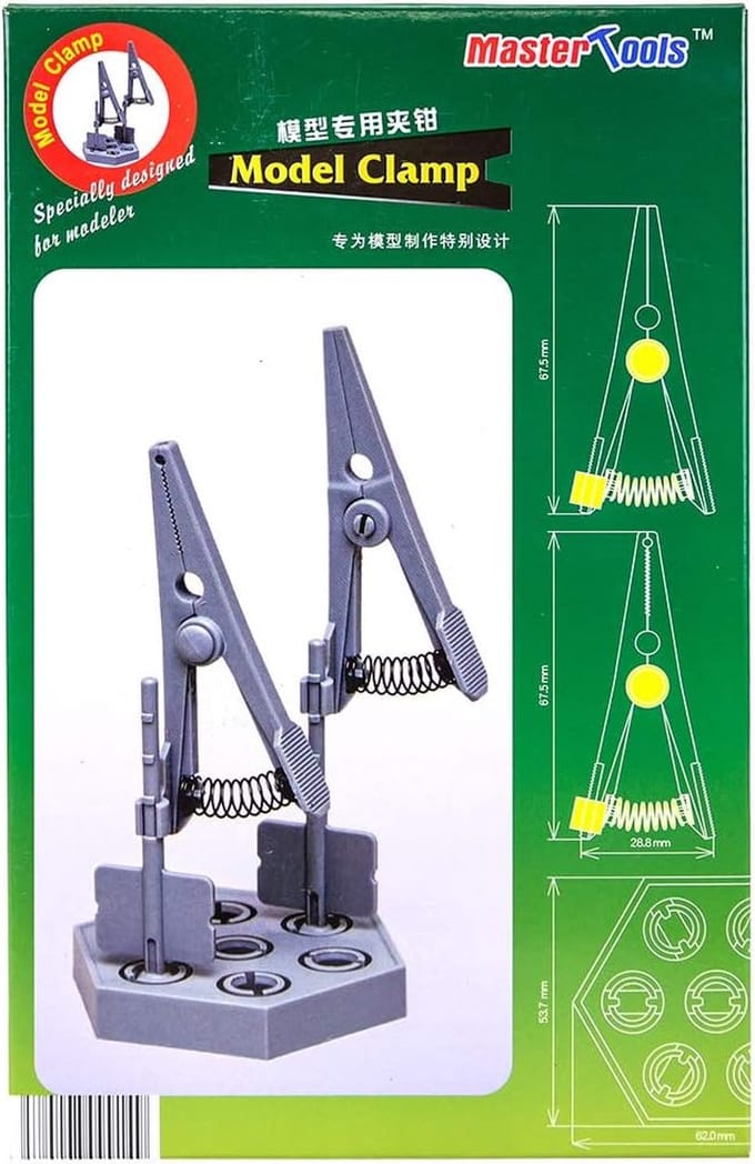 Master Tools Modelbouwdecoratie - 09914 Modelbouw Klem met 2 Verschillende Klemmen Houder