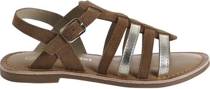 Vertbaudet Leren sandalen met gespen voor meisjes