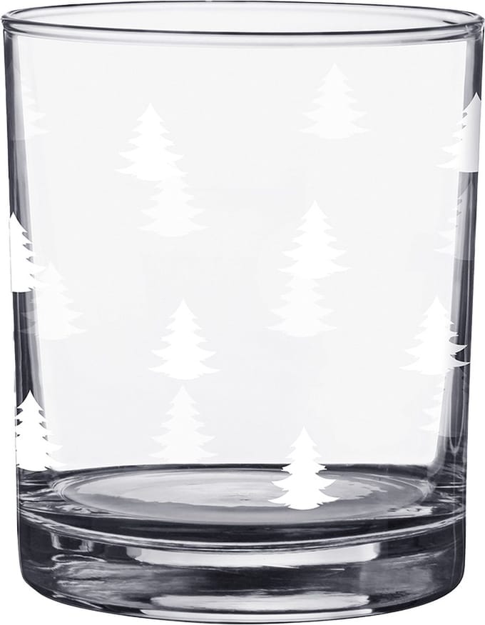 Clayre & Eef Waterglas 230 ml Glas Kerstbomen
