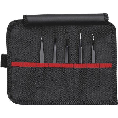 Knipex 92 00 01 ESD Universelepincetset 5-delig Spits, fijn, extra dünn 128 mm