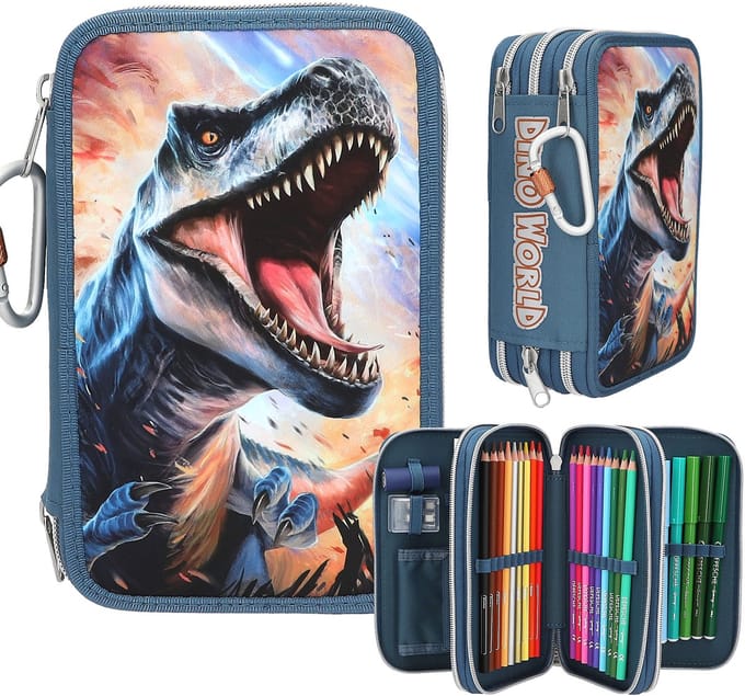 Depesche - Dino World 3-vaks etui
