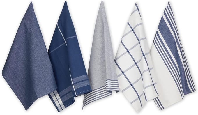 Geweven Vaatdoek Collectie Classic Oversized - 20x28, Nautisch Blauw, 5 Stuk