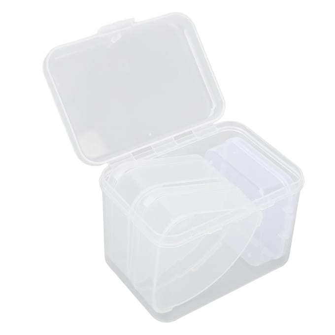 4 stuks Make-up Spons Houder Case Verschillende Vorm Transparant Draagbaar Waterdicht Spons Beschermend white