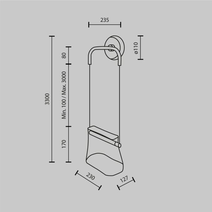 Maytoni LED wandlamp Cabaret, messing/helder, metaal/glas