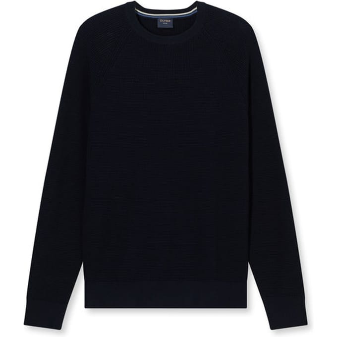 OLYMP Casual Breisel, Regular Fit, Marineblauw