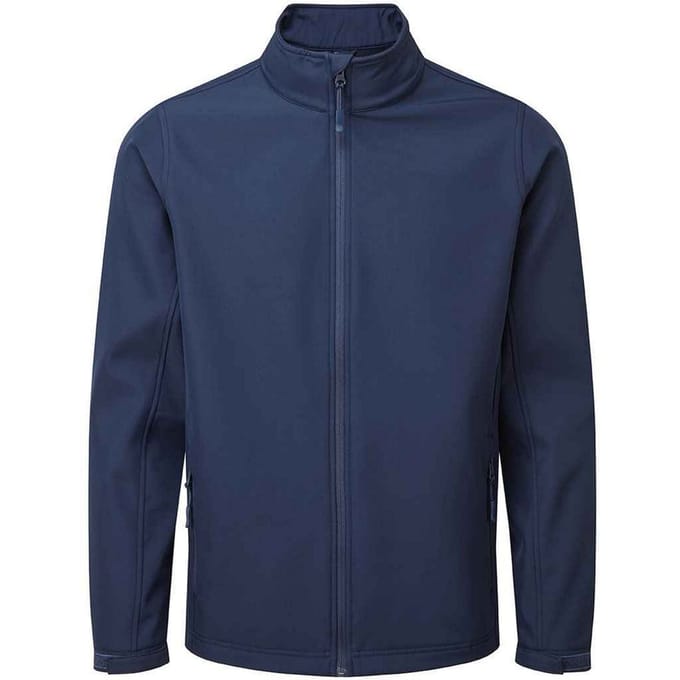 Premier Heren Recycled Wind Resistant Soft Shell Jacket (Marine)