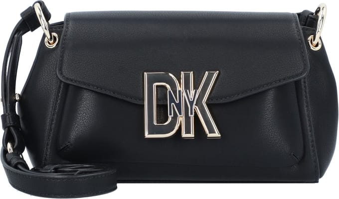 DKNY Downtown Schoudertas Leer 21 cm - Dames - blk-gold