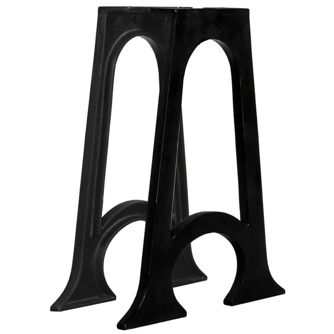vidaXL - Eettafelpoten - met - gewelfde - onderkant - 2 - st - A-frame - gietijzer