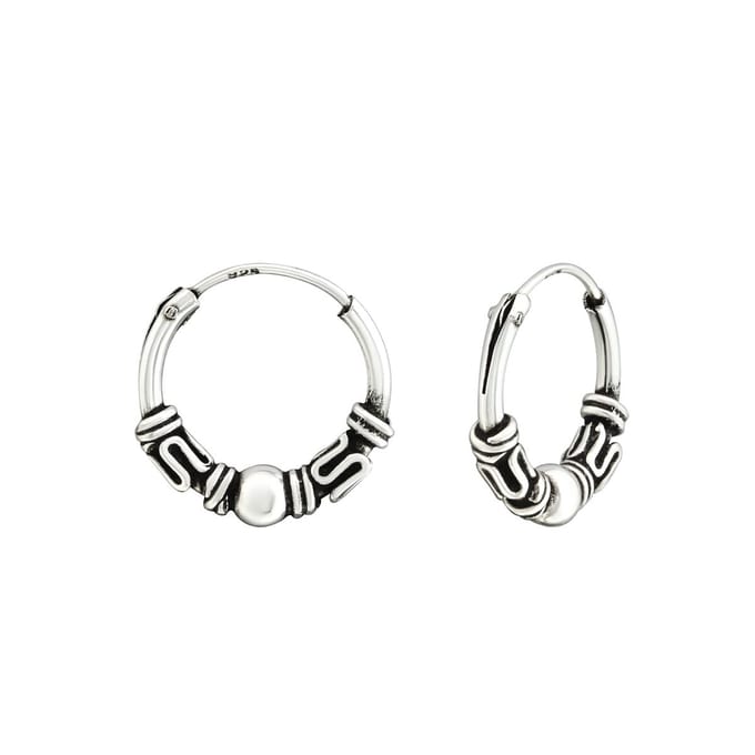 Bijoutheek Oorringen Bali hoop (12mm) Zilver