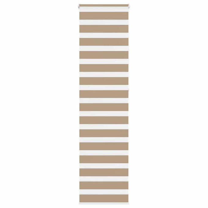 vidaXL - Zebra - Blind - 55x230 - cm - stofbreedte - 50,9 - cm - polyester - zandbruin
