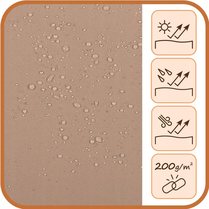 Waterdichte Terrasgordijn Beige 155x290 cm - UV-bestendig & Winddicht