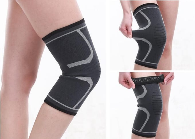 Kniebrace Zwart/Grijs - |Medium