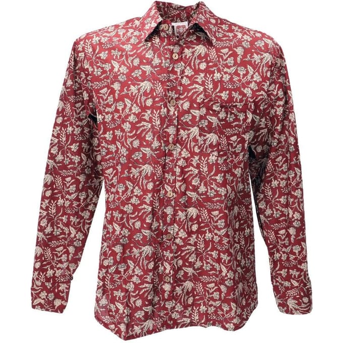 Guru-Shop Longsleeve - Freizeithemd - M - voor Mannen - rood