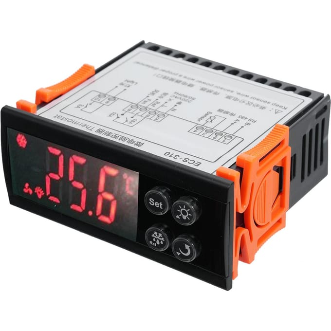 Microcomputer Temperatuurregelaar ECS310 Digitale Thermostaatregelaar met NTC Sensor zwart
