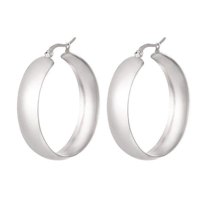 Bijoutheek Oorringen Dik Zilver