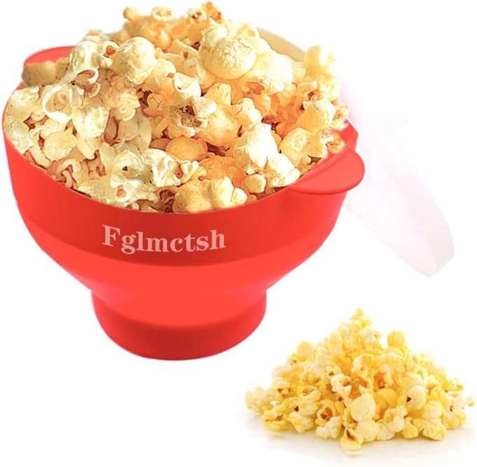 Magnetron Popcorn Popper - Popcorn Kom - Popcorn Maken - Opvouwbaar Ontwerp - 15 Koppen - Rood en Blauw