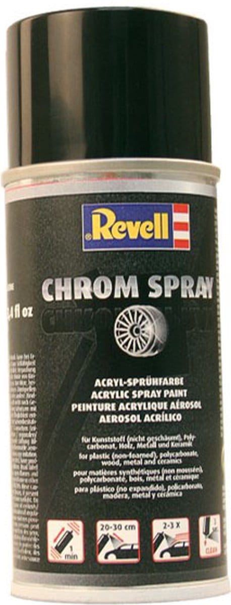 Revell Hobbyverf - 39628 Chrome Spray - 150ml Verf spuitbus - 150 ml