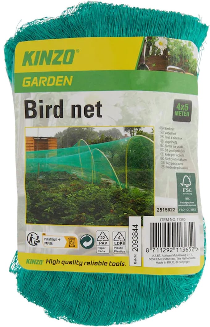 Kinzo Vogelnet 4 X 5 Meter Groen