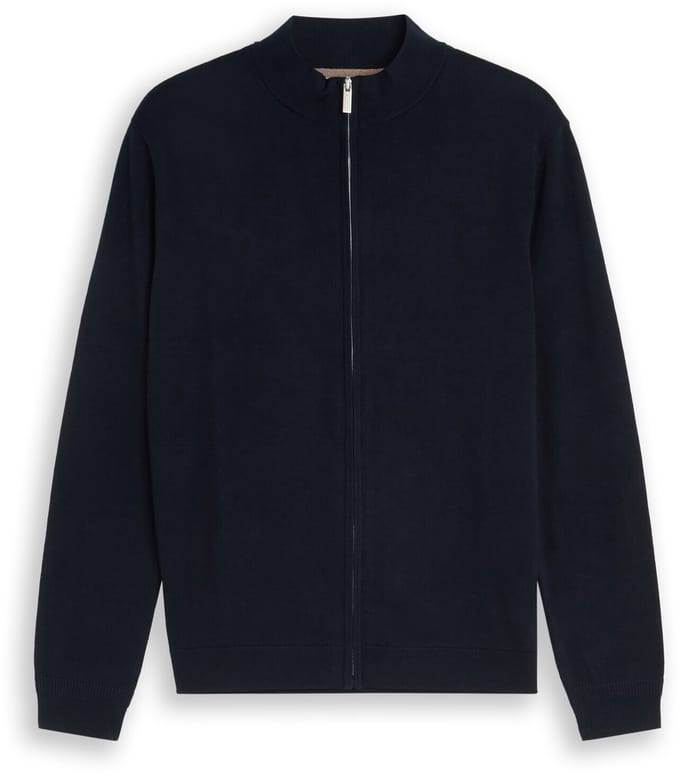 Tom Tailor - Gebreid vest met zijde - Maat M - sky captain blue