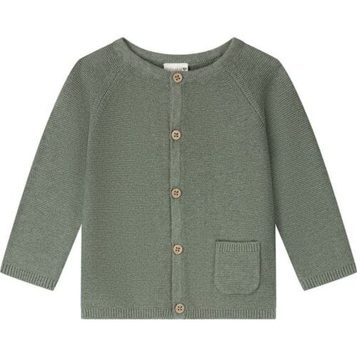 Prénatal newborn vest brei Dark Green Melange 68 unisex