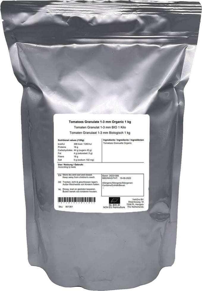 Tomaten Granulaat 1-3 mm - 1 Kg - Holyflavours