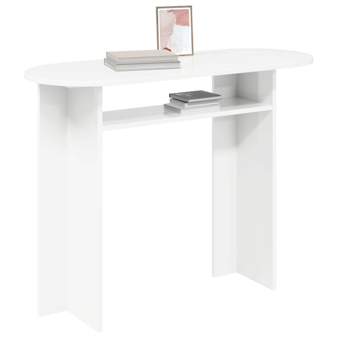 vidaXL - Wandtafel - Wit - 100 - x - 39,5 - x - 75 - cm - Bewerkt - hout