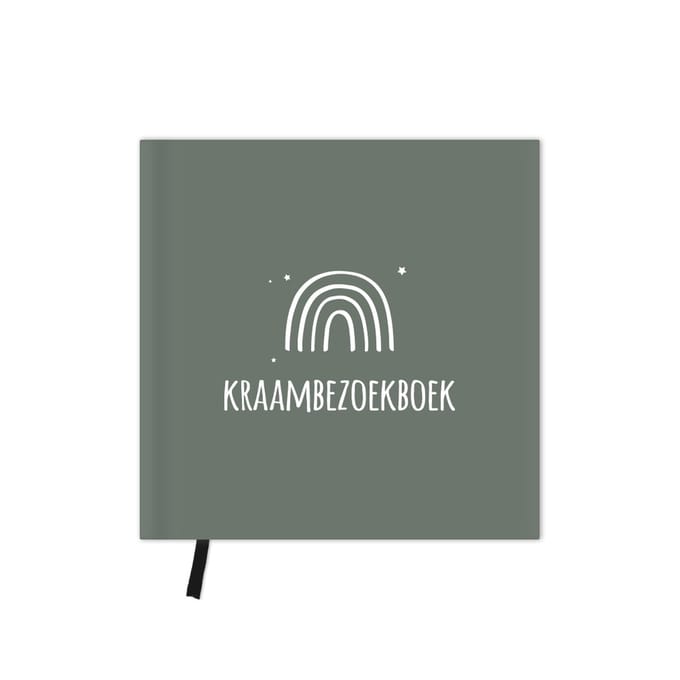 Kraambezoekboek - Donkergroen regenboog