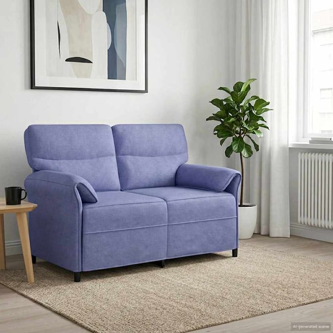 vidaXL - Bank - 100% - polyester - metalen - frame - MDF, - Multiplex