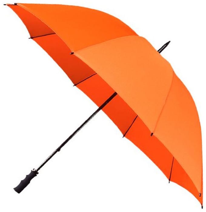 Falcone Golf stormparaplu - windproof - oranje - lang - 130 cm - extra sterk