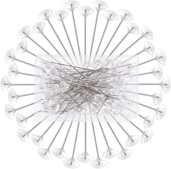 Boeketspeldjes Set - Bloemspelden Kristal - Bruiloft Decoratie - Ronde Diamant Hoofden - 38mm Lengte
