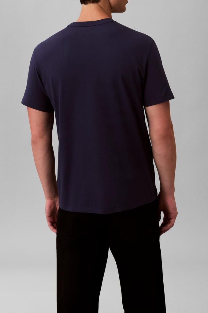Calvin Klein Ss Classic Monogram Tee Maritime Blue Taglia: S | Magliette basic Outlet | Uomo | Blu