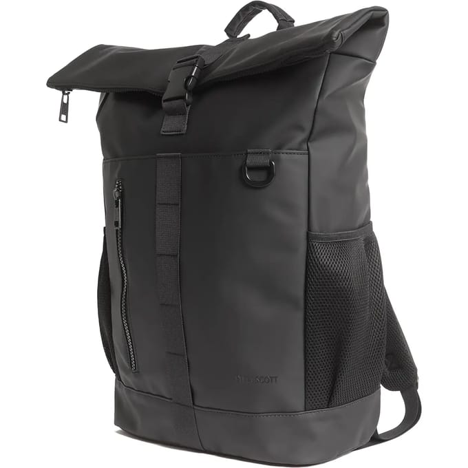 Lyle & Scott Weather Resistant Roll Top Bag jet black