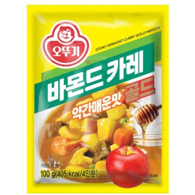 Otoki Vermont Curry Gold Mild Pittige Smaak Koreaanse Currypoeder 100g, 1 stuk/3 stuks 3ea blue