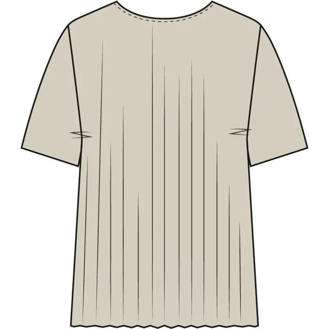 Vrouwelijke plissé T-shirt Ichi Mikala