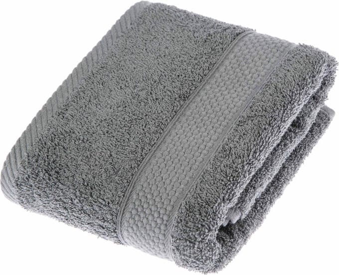 Homescapes badstof handdoek 100% katoen grijs